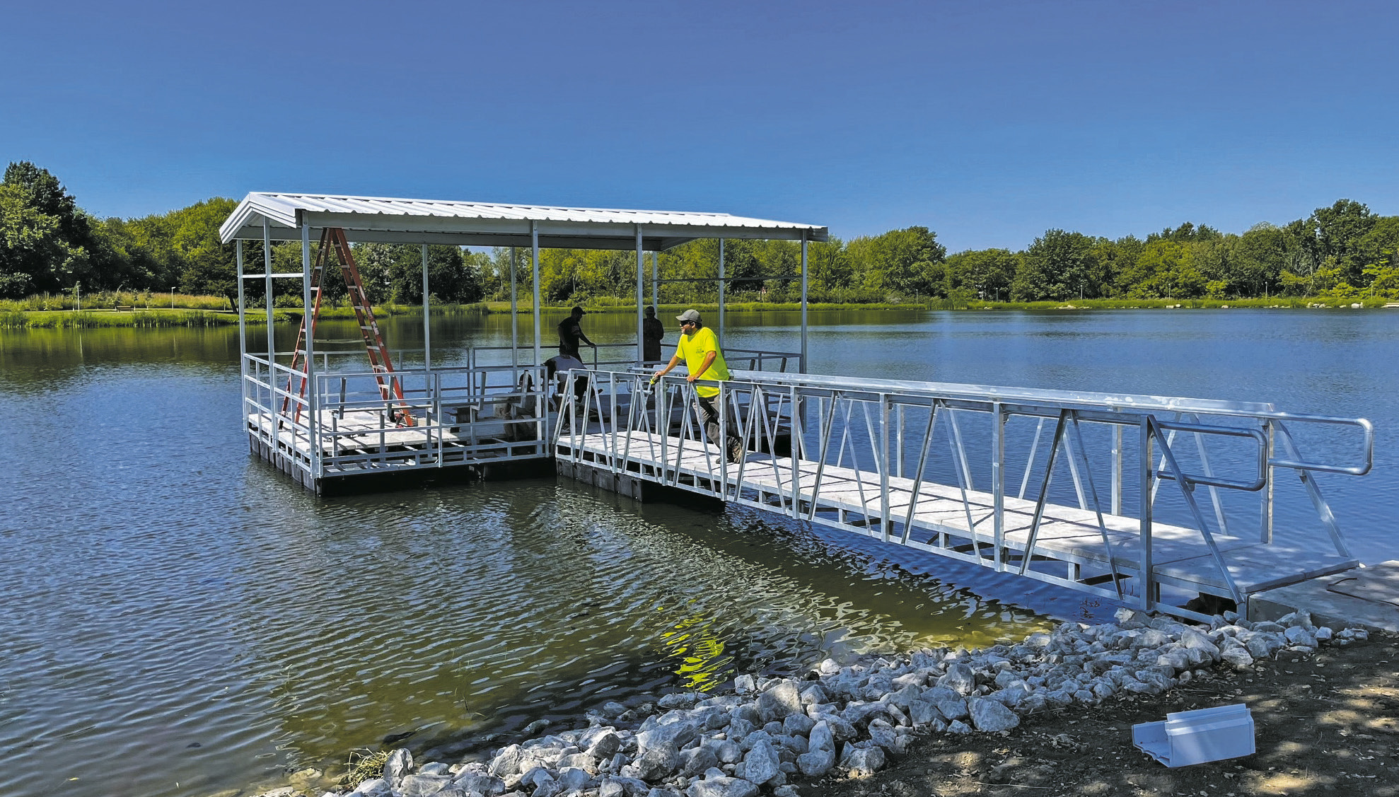 New Dock Opens At Marceline's Country Club Lake Linn County Leader
